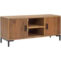 The Living Store TV-Schrank Braun 110x35x48 cm Massivholz Kiefer