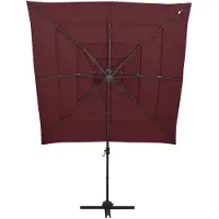 The Living Store Sonnenschirm mit Aluminium-Mast 4-lagig Bordeauxrot 250x250 cm