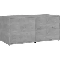 The Living Store TV-Schrank Betongrau 80x34x36 cm Holzwerkstoff