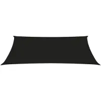 The Living Store Sonnensegel Oxford-Gewebe Rechteckig 3x6 m Schwarz