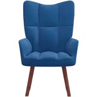 The Living Store Relaxsessel Blau Samt