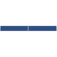 The Living Store Ausziehbare Seitenmarkise 140x1200 cm Blau