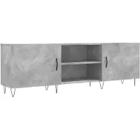 The Living Store TV-Schrank Betongrau 150x30x50 cm Holzwerkstoff