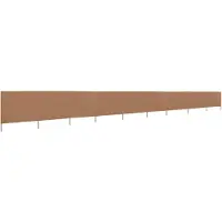 The Living Store 9-teiliges Windschutzgewebe 1200 x 120 cm Taupe