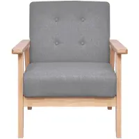 The Living Store Sessel Hellgrau Stoff