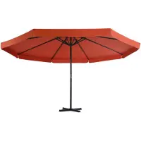 The Living Store Sonnenschirm Aluminium-Mast 500 cm Terrakotta-Rot