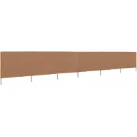 The Living Store 6-teiliges Windschutzgewebe 800 x 160 cm Taupe