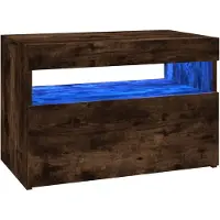 The Living Store TV-Schrank mit LED-Leuchten Räuchereiche 60x35x40 cm