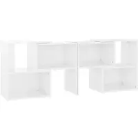 The Living Store TV-Schrank Hochglanz-Weiß 104x30x52cm Holzwerkstoff
