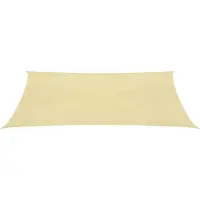 The Living Store Sonnensegel 160 g/m² Beige 4x7 m HDPE