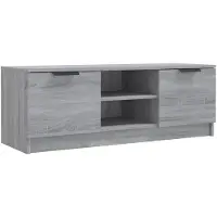 The Living Store TV-Schrank Grau Sonoma 102x35x36,5 cm Holzwerkstoff