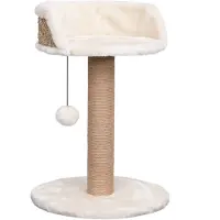 The Living Store Katzenbaum mit Kratzsäule 49 cm Seegras