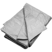 The Living Store Abdeckplane 180 g/m² 3x4 m Grau HDPE