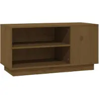 The Living Store TV-Schrank Honigbraun 80x35x40,5 cm Massivholz Kiefer