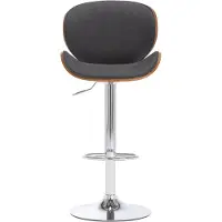 The Living Store Barhocker Grau Stoff