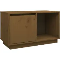 The Living Store TV-Schrank Honigbraun 74x35x44 cm Massivholz Kiefer