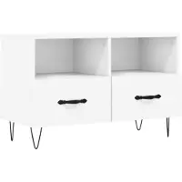 The Living Store TV-Schrank Weiß 80x36x50 cm Holzwerkstoff