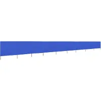The Living Store 9-teiliges Windschutzgewebe 1200 x 160 cm Azurblau