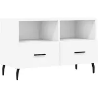The Living Store TV-Schrank Weiß 80x36x50 cm Holzwerkstoff