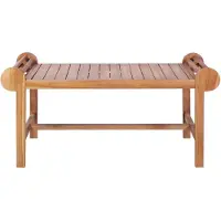 The Living Store Couchtisch 100 x 50 x 45 cm Teak Massiv