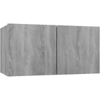 The Living Store TV-Wandschrank Grau Sonoma 60x30x30 cm Holzwerkstoff