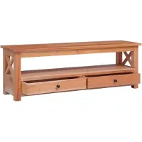 The Living Store TV-Schrank 115x30x40 cm Massivholz Mahagoni