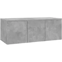 The Living Store TV-Schrank Betongrau 80x34x30 cm Holzwerkstoff