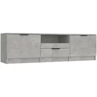 The Living Store TV-Schrank Betongrau 140x35x40 cm Holzwerkstoff