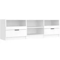 The Living Store TV-Schrank Weiß 150x33,5x45 cm Holzwerkstoff