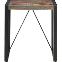 The Living Store Esstisch 70x70x75 cm Recyceltes Massivholz
