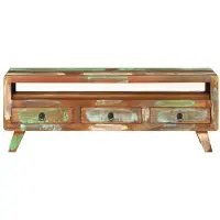 The Living Store TV-Schrank Mehrfarbig 110x30x40 cm Altholz Massiv