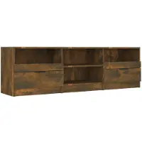 The Living Store TV-Schrank Räuchereiche 150x33,5x45 cm Holzwerkstoff