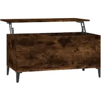 The Living Store Couchtisch Räuchereiche 90x44,5x45 cm Holzwerkstoff