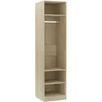 The Living Store Kleiderschrank Sonoma-Eiche 50x50x200 cm Holzwerkstoff