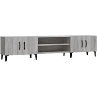 The Living Store TV-Schrank Grau Sonoma 180x31,5x40 cm Holzwerkstoff