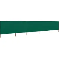 The Living Store 5-teiliges Windschutzgewebe 600 x 120 cm Grün
