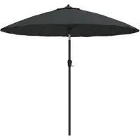 The Living Store Sonnenschirm mit Aluminium-Mast 270 cm Anthrazit