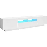 The Living Store TV-Schrank mit LED-Leuchten Weiß 180x35x40 cm