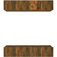 The Living Store TV-Schränke 4 Stk. Sonoma-Eiche 80x30x30 cm Holzwerkstoff