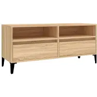 The Living Store TV-Schrank Sonoma-Eiche 100x34,5x44,5 cm Holzwerkstoff