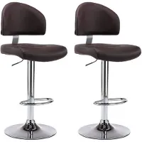 The Living Store Barhocker 2 Stk. Braun Kunstleder