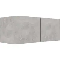 The Living Store TV-Schrank Betongrau 80x30x30 cm Holzwerkstoff