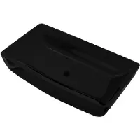 The Living Store Keramik Waschbecken schwarz rechteckig