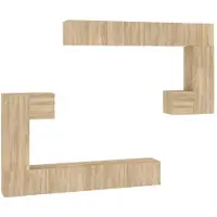 The Living Store TV-Wandschrank Sonoma-Eiche Holzwerkstoff