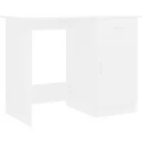 The Living Store Schreibtisch Weiß 100×50×76 cm Holzwerkstoff