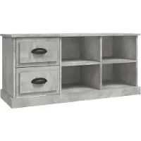 The Living Store TV-Schrank Betongrau 102x35,5x47,5 cm Holzwerkstoff