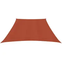 The Living Store Sonnensegel 160 g/m² Terrakottarot 3/4x2 m HDPE