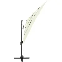 The Living Store Sonnenschirm mit Aluminium-Mast 4-lagig Sandfarben 250x250 cm