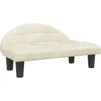 The Living Store Hundebett Creme 70x52x30 cm Samt