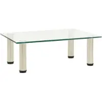 The Living Store TV-Tisch 40x35x17 cm Transparentes Hartglas